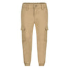 Jongens Cargo broek - Run the Day van Sturdy in de kleur Zand in maat 128.