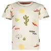 Jongens T-shirt AOP - Desert Fiesta van Sturdy in de kleur Offwhite in maat 128.