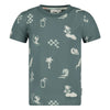 Jongens T-shirt AOP - Lagoon Legends van Sturdy in de kleur Petrol in maat 128.
