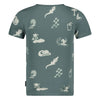 Jongens T-shirt AOP - Lagoon Legends van Sturdy in de kleur Petrol in maat 128.