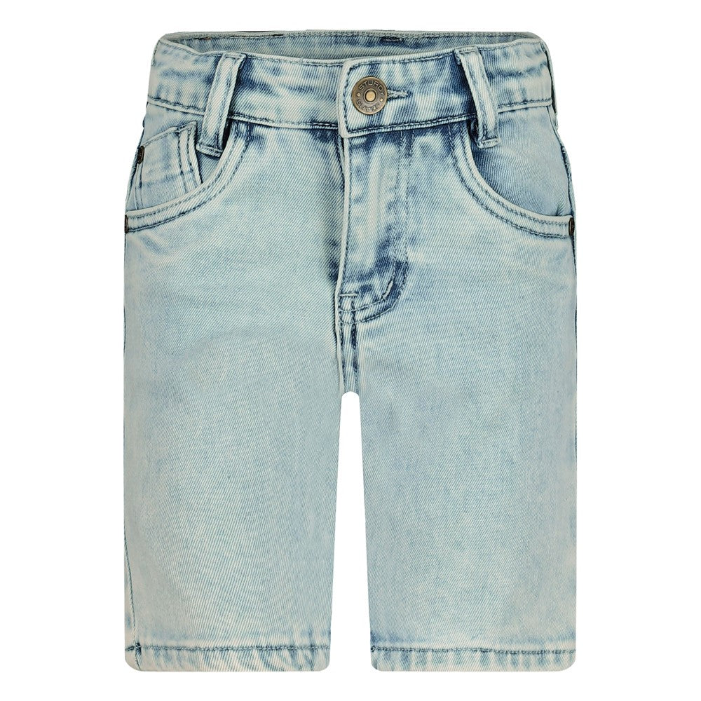 Jongens Short denim - Summer Denims van Sturdy in de kleur L.blauw denim in maat 128.