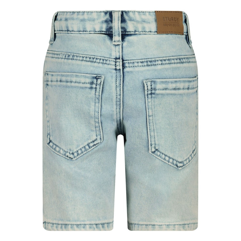 Jongens Short denim - Summer Denims van Sturdy in de kleur L.blauw denim in maat 128.