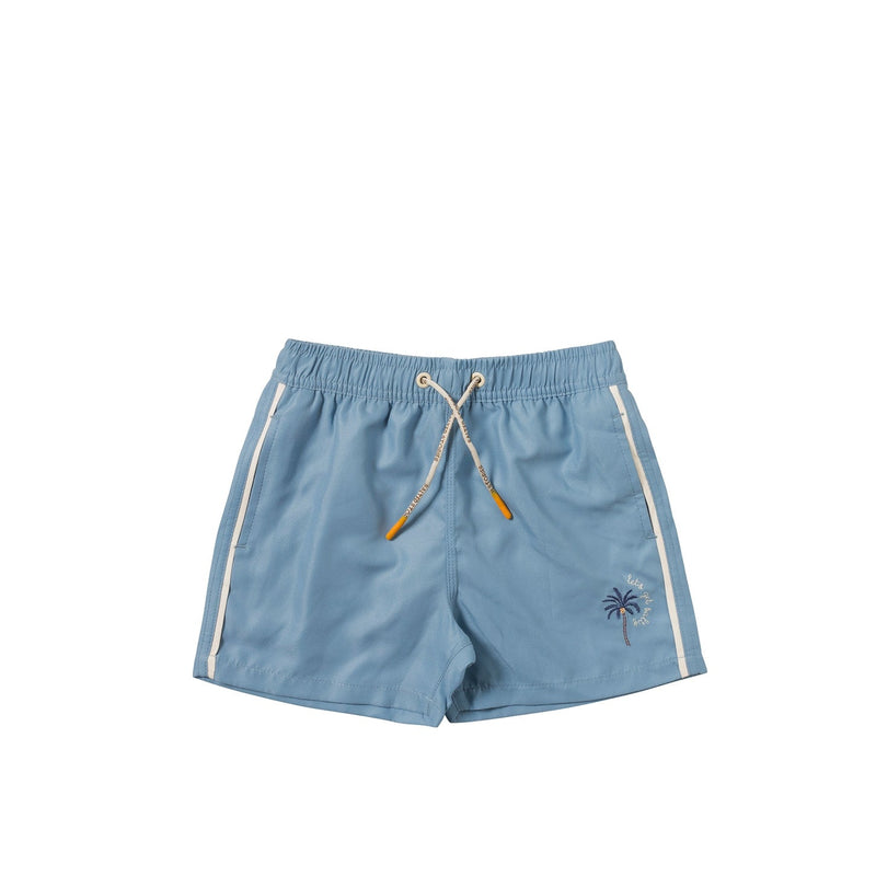 Jongens Zwemshort Solid | Stef van Salted Stories in de kleur Dusk Blue in maat 122-128.