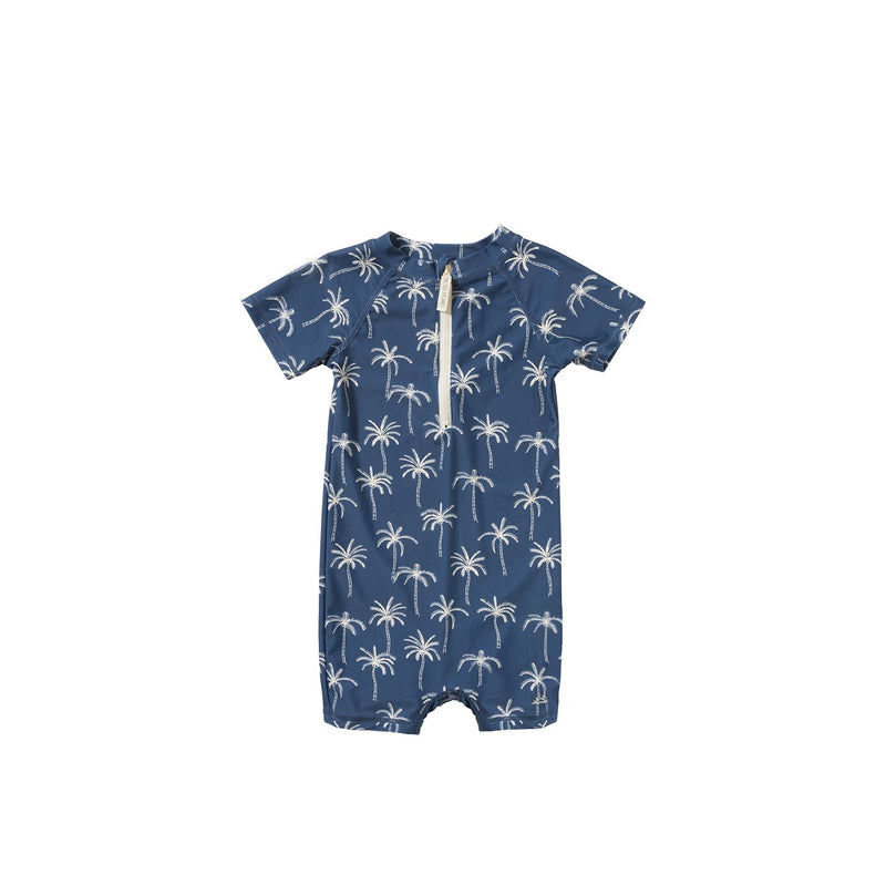Jongens Bathing Suit Tropic | Skip van Salted Stories in de kleur Ensign Blue in maat 86-92.