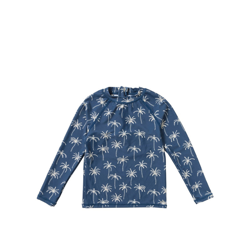 Jongens UV Shirt Long Sleeves Tropic | Sverre van Salted Stories in de kleur Ensign Blue in maat 122-128.