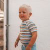 Jongens UV Shirt Short Sleeves Dyed Stripe | Skyler van Salted Stories in de kleur Multicolor in maat 122-128.