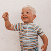Jongens UV Shirt Short Sleeves Dyed Stripe | Skyler van Salted Stories in de kleur Multicolor in maat 122-128.