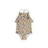 Meisjes Pomme Flower | Swimsuit van Salted Stories in de kleur White Swan in maat 134-140.