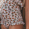 Meisjes Pomme Flower | Swimsuit van Salted Stories in de kleur White Swan in maat 134-140.