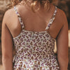 Meisjes Sparkly Flower | Swimsuit van Salted Stories in de kleur White Swan in maat 134-140.
