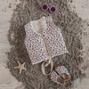 Meisjes Sparkly Flowers | Floating Vest van Salted Stories in de kleur White Swan in maat 98-104.