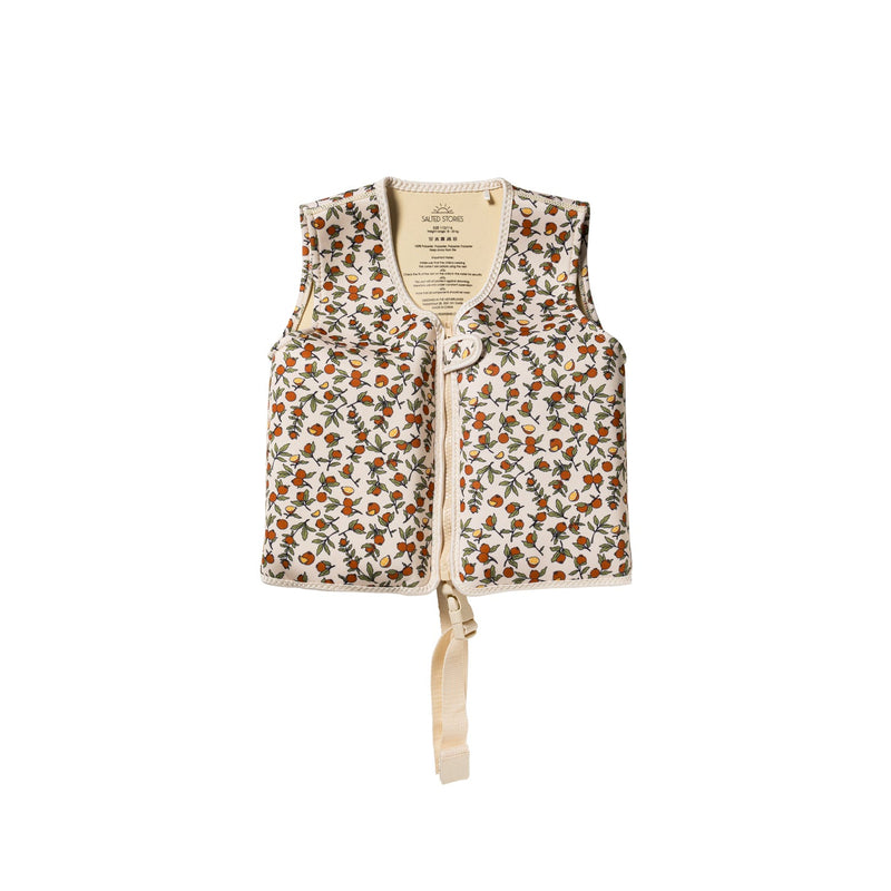 Unisexs Pommegranate | Floating Vest van Salted Stories in de kleur White Swan in maat 98-104.