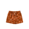Jongens Palms | Swim Shorts van Salted Stories in de kleur Bombay Brown in maat 134-140.