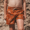 Jongens Palms | Swim Shorts van Salted Stories in de kleur Bombay Brown in maat 134-140.