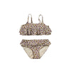 Meisjes Sparkly Flower | Bikini van Salted Stories in de kleur Bombay Brown in maat 134-140.