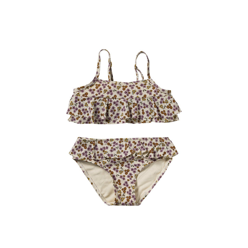Meisjes Sparkly Flower | Bikini van Salted Stories in de kleur Bombay Brown in maat 134-140.
