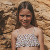 Meisjes Sparkly Flower | Bikini van Salted Stories in de kleur Bombay Brown in maat 134-140.