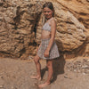 Meisjes Sparkly Flower | Bikini van Salted Stories in de kleur Bombay Brown in maat 134-140.