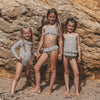 Meisjes Sparkly Flower | Bikini van Salted Stories in de kleur Bombay Brown in maat 134-140.