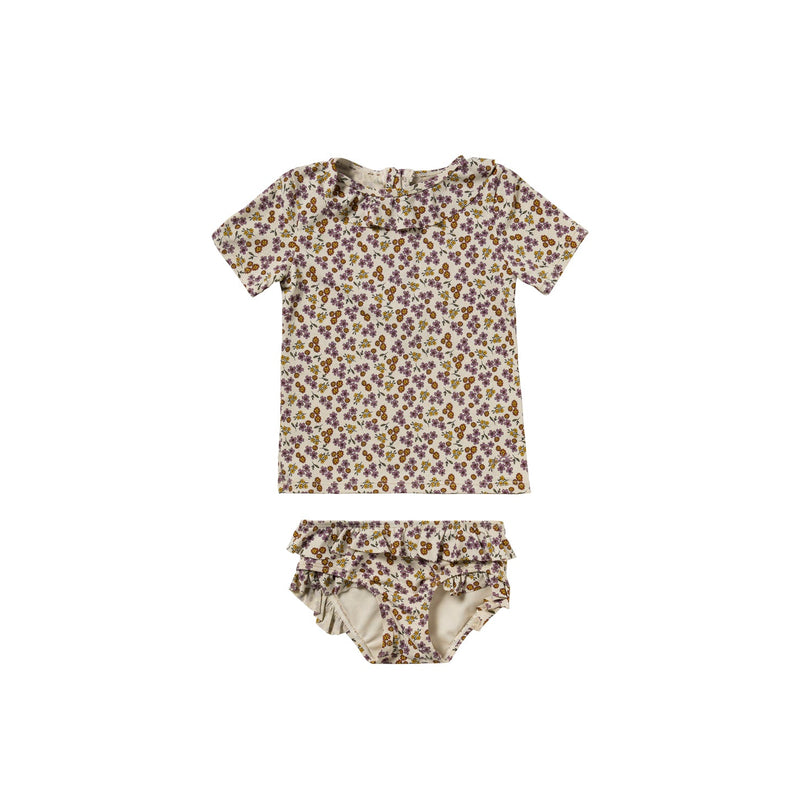 Meisjes Sparkly Flower | Set van Salted Stories in de kleur Bombay Brown in maat 122-128.