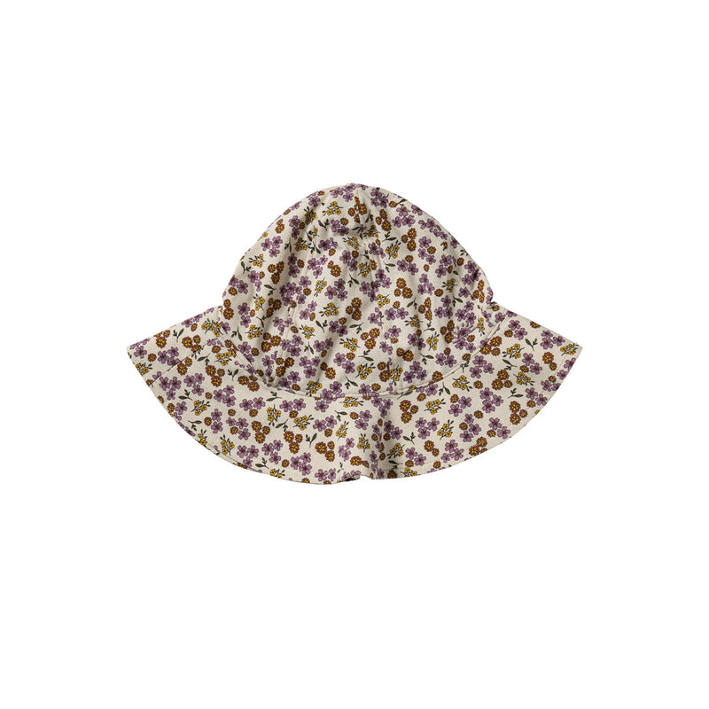 Meisjes Sparkly Flower | Sun Hat van Salted Stories in de kleur Bombay Brown in maat 86-92.