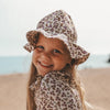 Meisjes Sparkly Flower | Sun Hat van Salted Stories in de kleur Bombay Brown in maat 86-92.