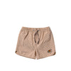 Jongens Seersucker | Swim Shorts van Salted Stories in de kleur Bombay Brown in maat 134-140.