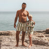 Jongens Beach Palms | Shorts van Salted Stories in de kleur Iguana in maat 122-128.