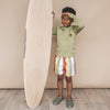 Jongens Solid Rib | Swim Longsleeve van Salted Stories in de kleur Iguana in maat 122-128.