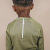 Jongens Solid Rib | Swim Longsleeve van Salted Stories in de kleur Iguana in maat 122-128.