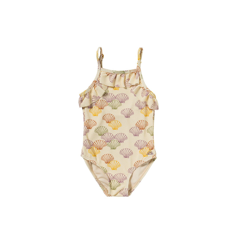 Meisjes Shells | Swimsuit van Salted Stories in de kleur Multicolor in maat 134-140.