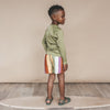 Jongens Multi Stripe | Swim Shorts van Salted Stories in de kleur Multicolor in maat 134-140.