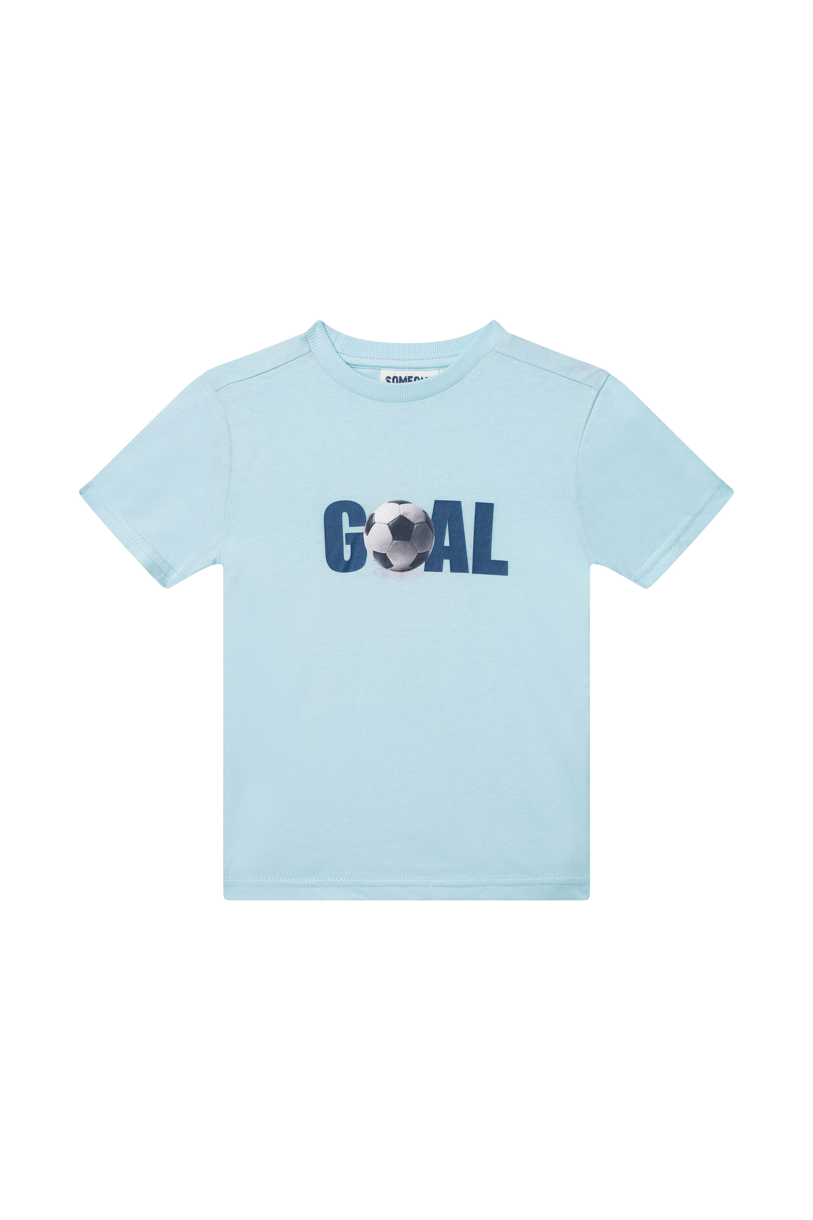 Jongens T-Shirt DIRK-SB-02-C van Someone in de kleur SOFT BLUE in maat 134.