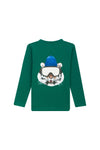 Jongens T-shirt long sleeves ELLIOT-SB-03-G van Someone in de kleur GREEN in maat 134.
