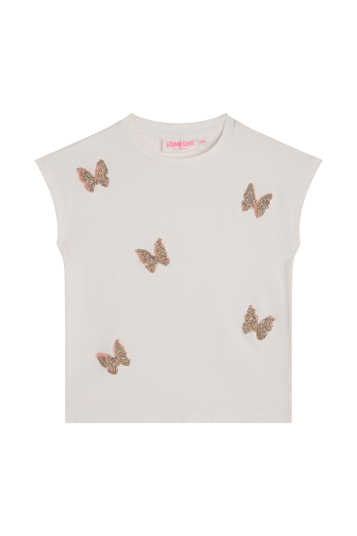 Meisjes Sleeveless Shirt ADEL-SG-02-F van Someone in de kleur ECRU in maat 134.