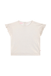 Meisjes T-Shirt ruffle sleeve ADEL-SG-02-N van Someone in de kleur ECRU in maat 134.
