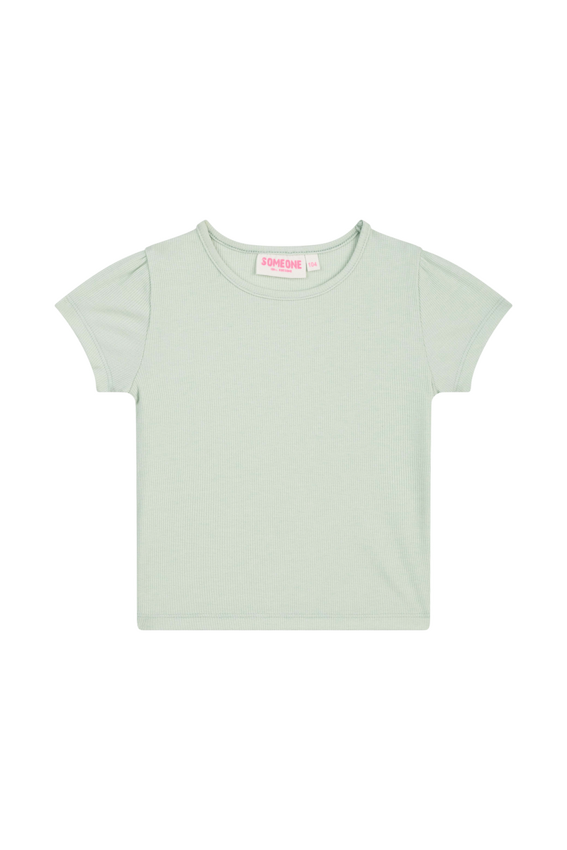 Meisjes T-Shirt ANIEK-SG-02-K van Someone in de kleur SOFT MINT in maat 134.