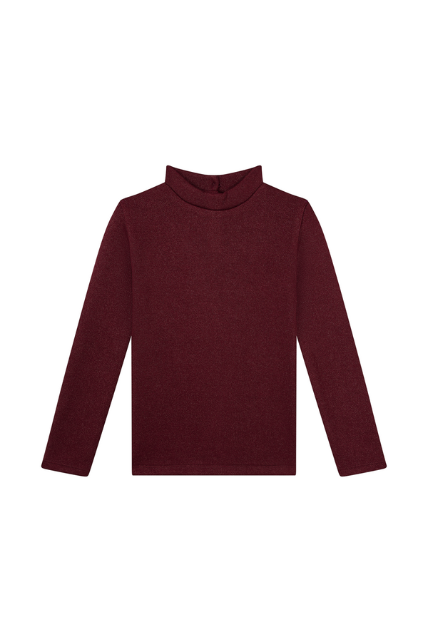 Meisjes Turtleneck Top Glitter HAILEY-SG-03-D van Someone in de kleur BORDEAUX in maat 128.