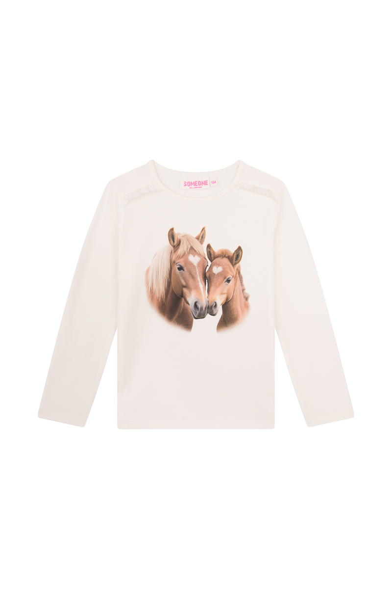 Meisjes Longsleeve OFELIA-SG-03-K van Someone in de kleur ECRU in maat 128.