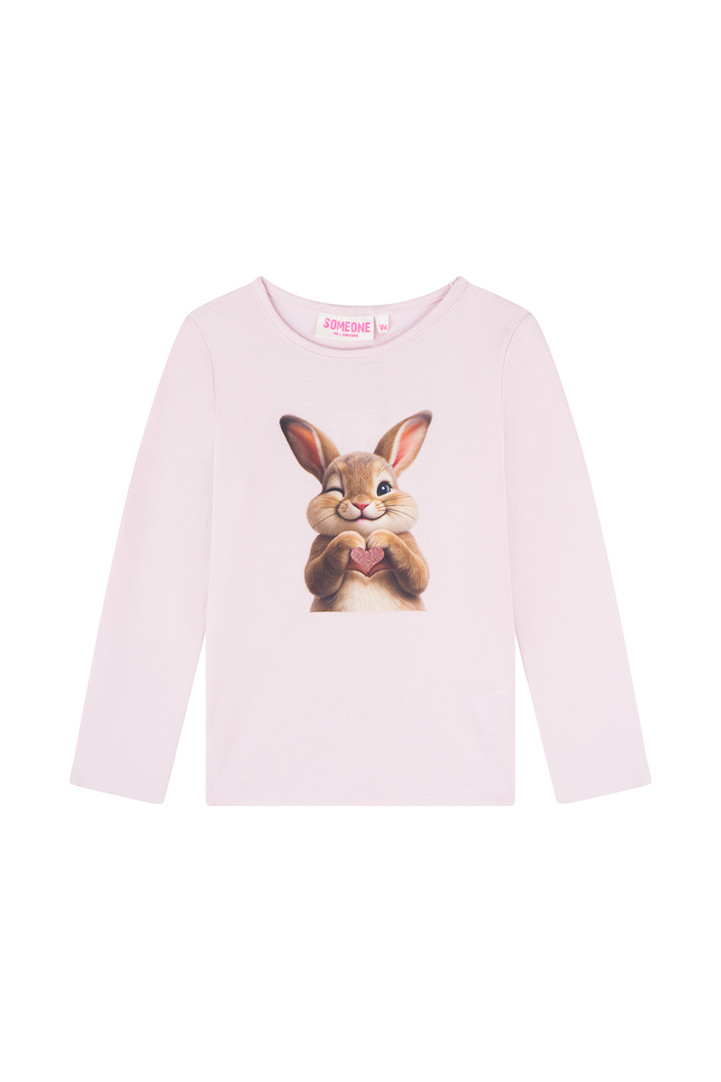 Meisjes Longsleeve YARA-SG-03-C van Someone in de kleur SOFT PINK in maat 128.