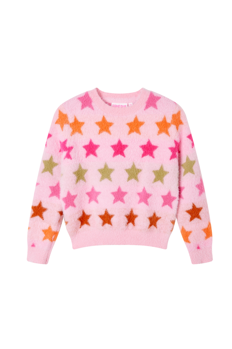 Meisjes Pull long sleeves DAPHNE-SG-12-H van Someone in de kleur Light Pink in maat 134.