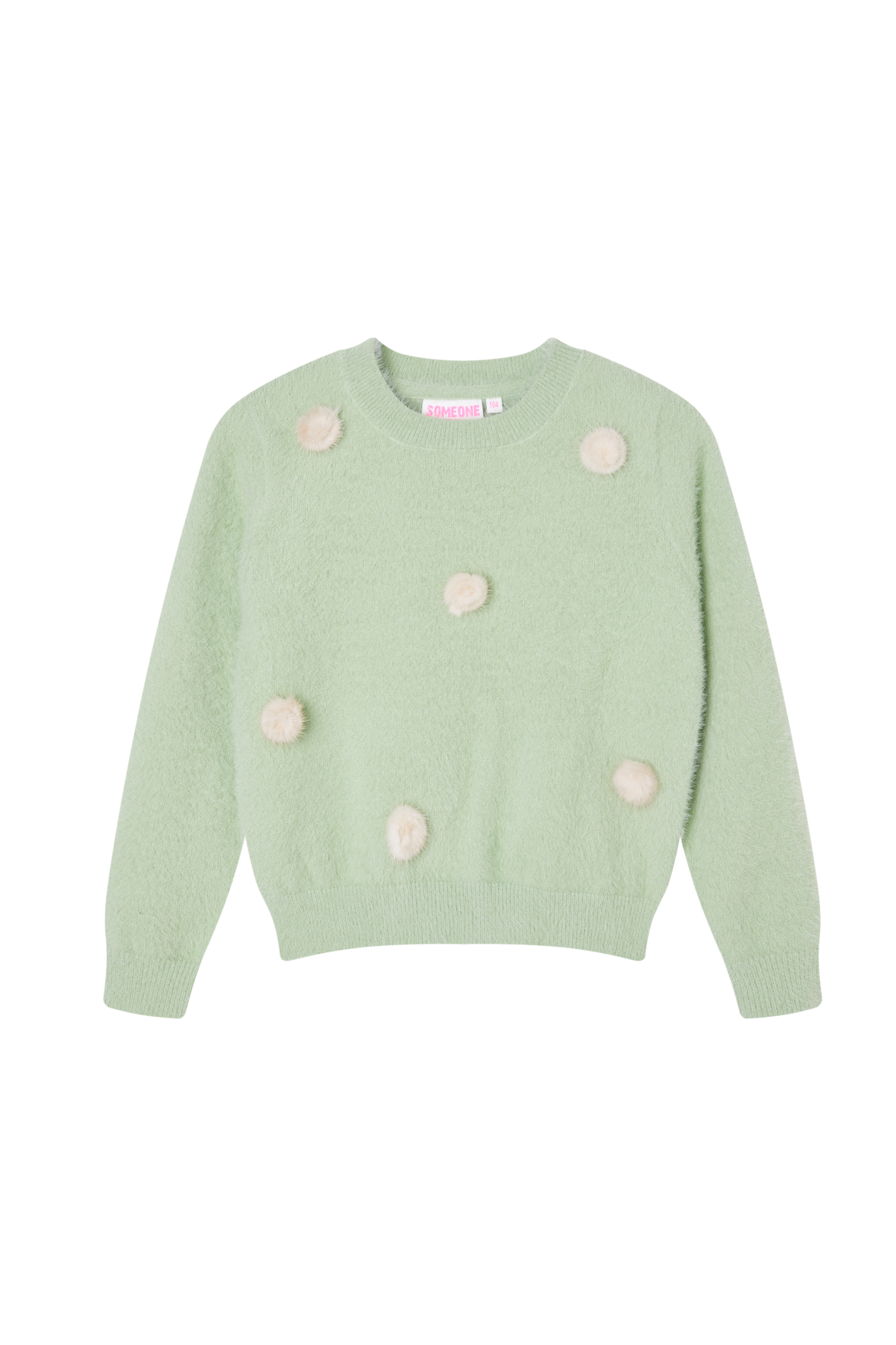 Meisjes Pull long sleeves NEL-SG-12-H van Someone in de kleur MINT in maat 134.