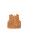 Meisjes Gilet teddy YARA-SG-13-M van Someone in de kleur LIGHT COGNAC in maat 128.