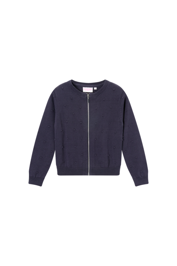 Meisjes Cardigan with zipper HAILEY-SG-15-H van Someone in de kleur NAVY in maat 128.
