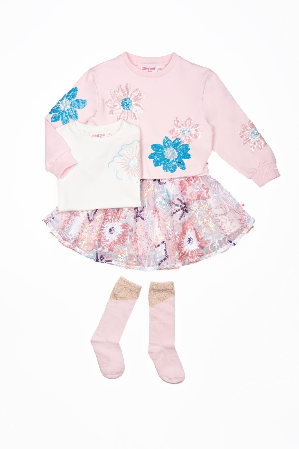 Meisjes Sweater AISHA-SG-16-D van Someone in de kleur SOFT PINK in maat 134.