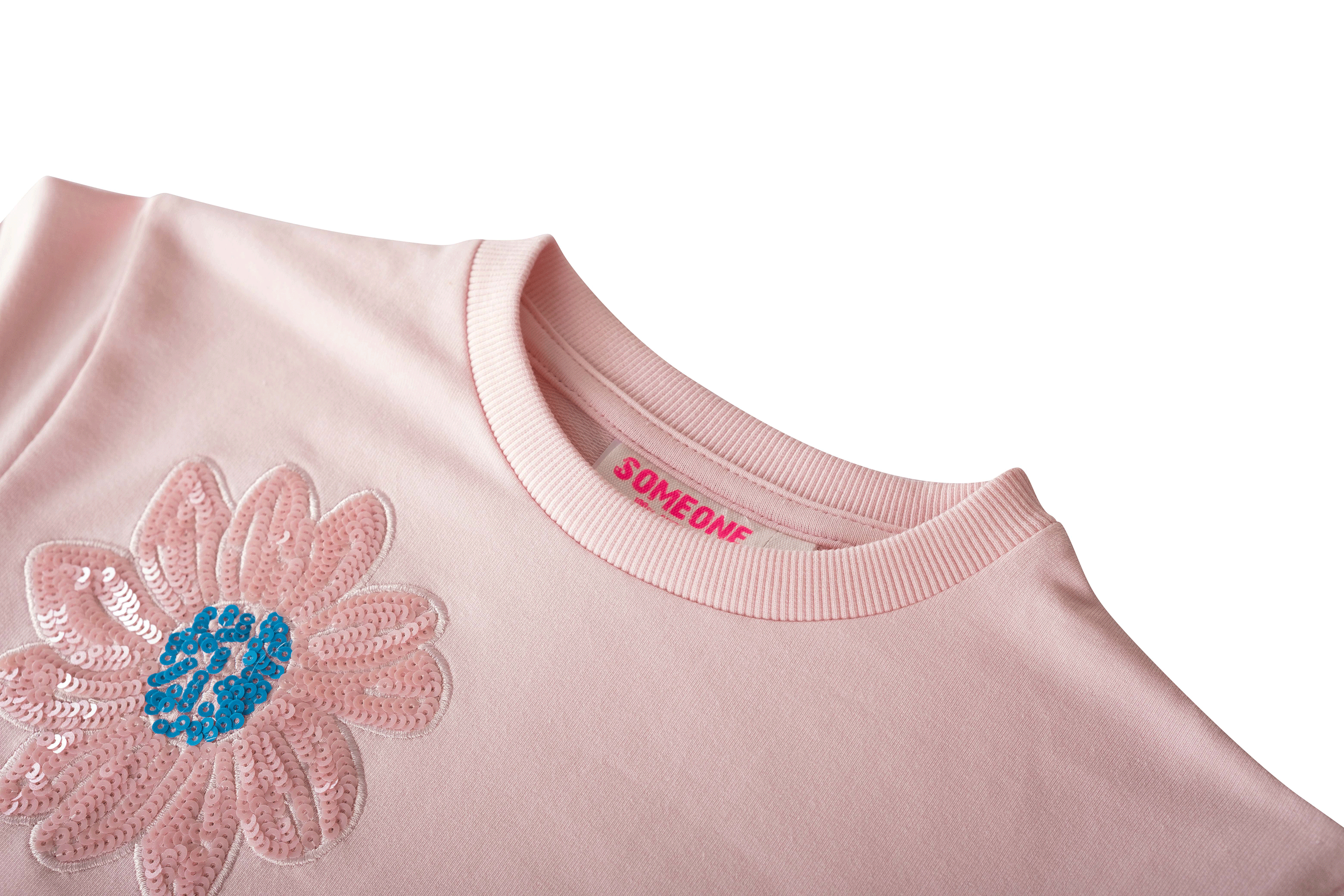 Meisjes Sweater AISHA-SG-16-D van Someone in de kleur SOFT PINK in maat 134.