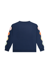 Meisjes Sweater smiley VEERLE-SG-16-H van Someone in de kleur NAVY in maat 128.