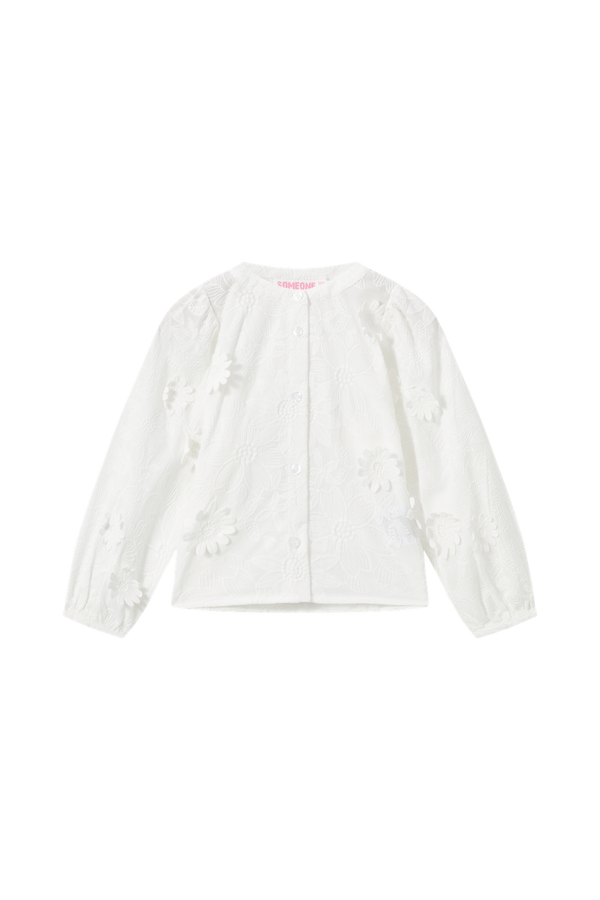 Meisjes Blouse embroiderd ADEL-SG-22-U van Someone in de kleur ECRU in maat 134.