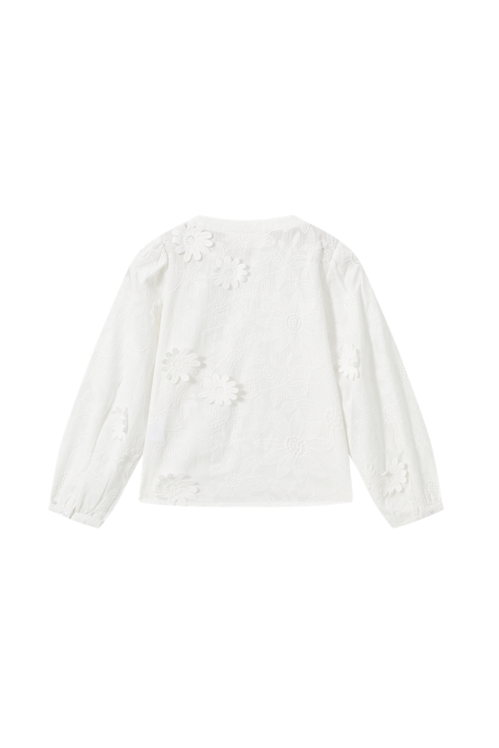 Meisjes Blouse embroiderd ADEL-SG-22-U van Someone in de kleur ECRU in maat 134.