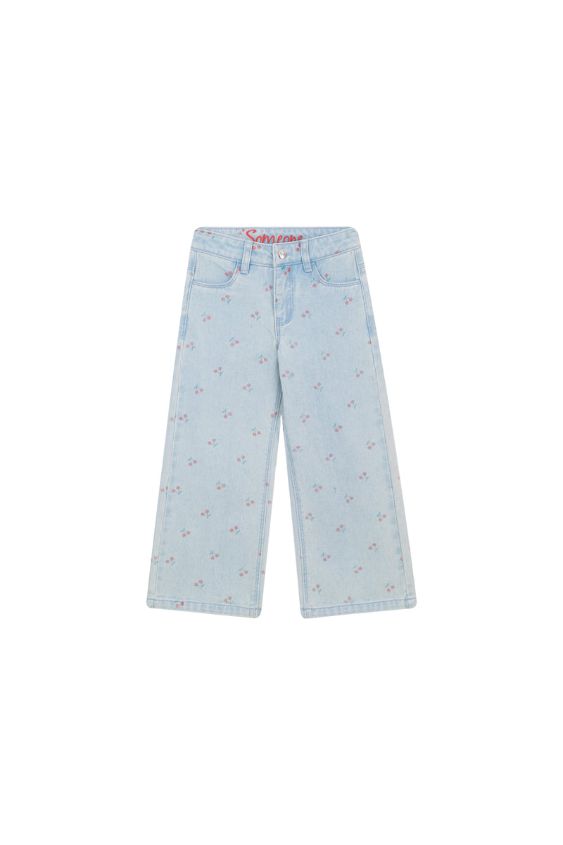 Meisjes Denim long trousers FRANCES-SG-33-H van Someone in de kleur JEANS BLUE in maat 134.